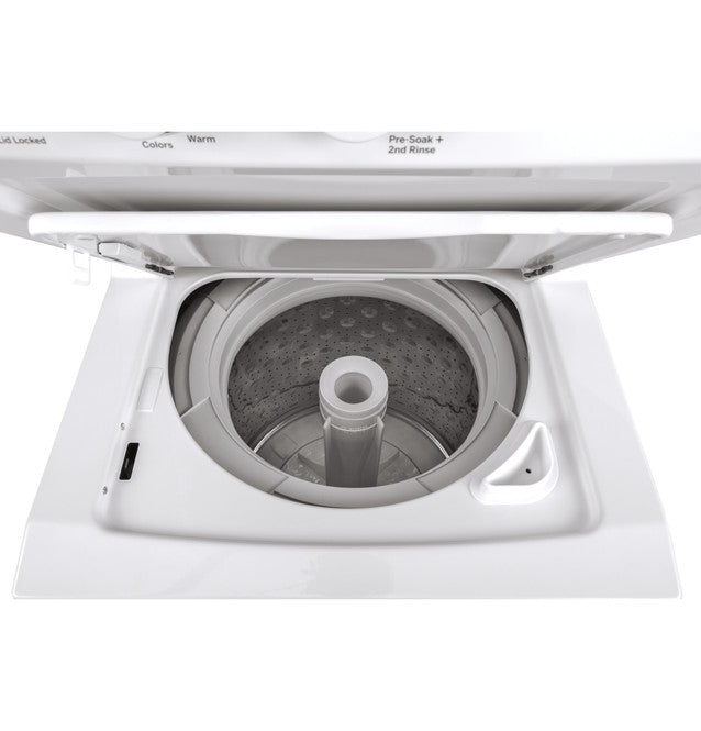 GE® Unitized Spacemaker® 24" electric laundry center – White