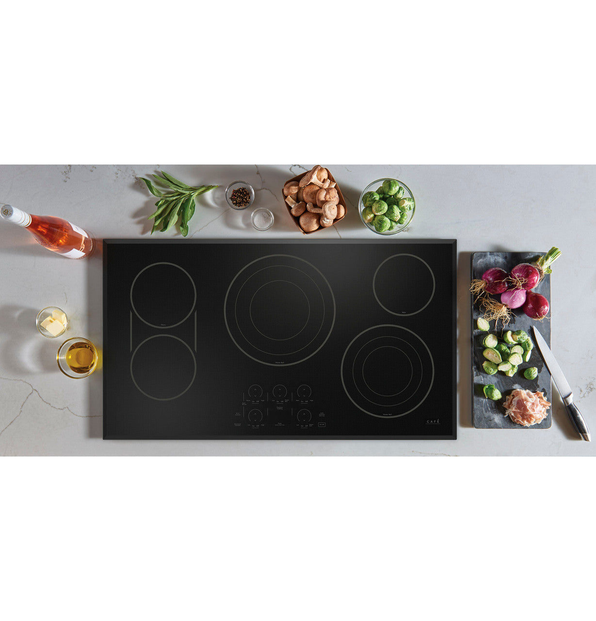 Cafe CEP90361TBB 36" Touch-Control Electric Cooktop - Black