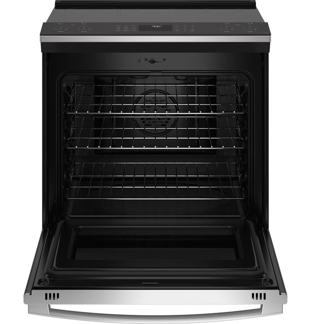 GE Profile™ 30" Smart Slide-In Fingerprint Resistant Front-Control Induction and Convection Range with No Preheat Air Fry