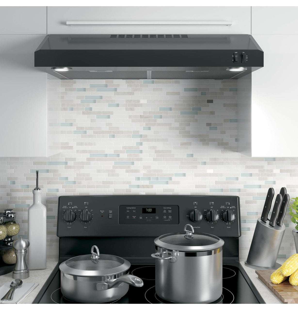 GE JVX5305DJBB 30" Under Cabinet Range Hood – Black