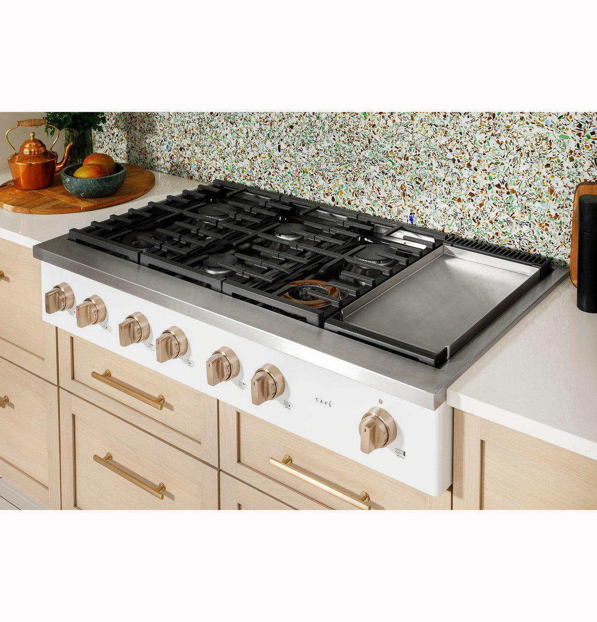 Cafe CGU486P3TD1 48" Commercial-Style Gas Rangetop - Matte Black