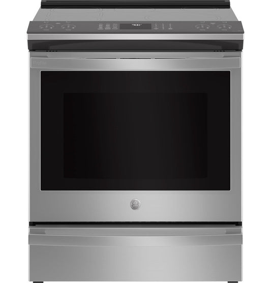 GE Profile™ 30" Smart Slide-In Fingerprint Resistant Front-Control Induction and Convection Range with No Preheat Air Fry