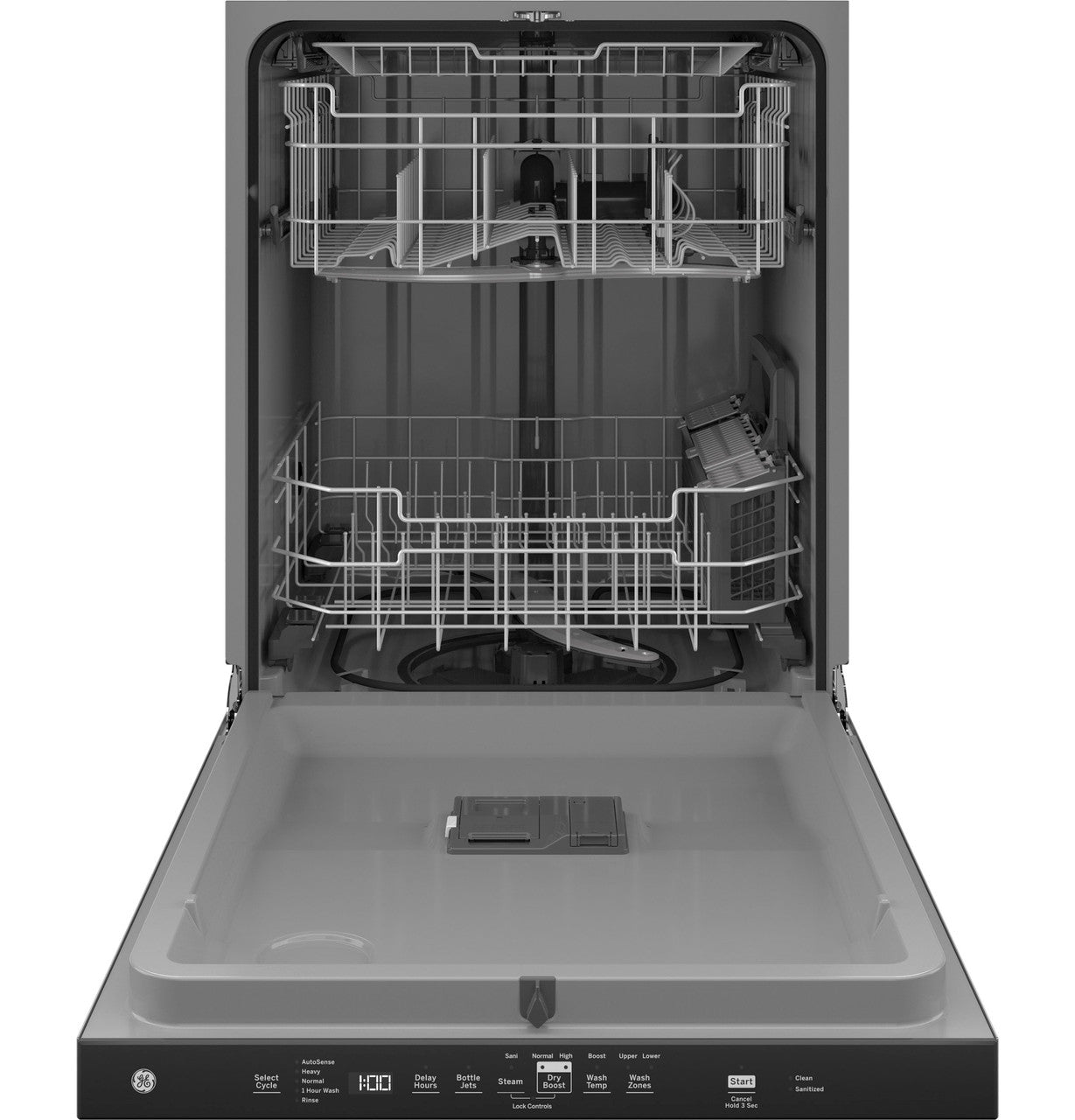 GE GDP630PYRFS 24" ENERGY STAR® Top Control Dishwasher – Fingerprint Resistant Stainless Steel