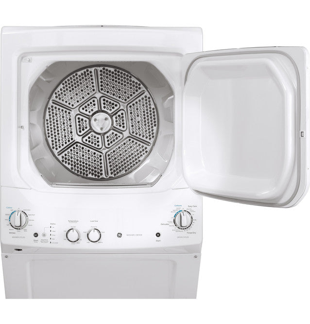 GE® Unitized Spacemaker® 27" Electric laundry center – White