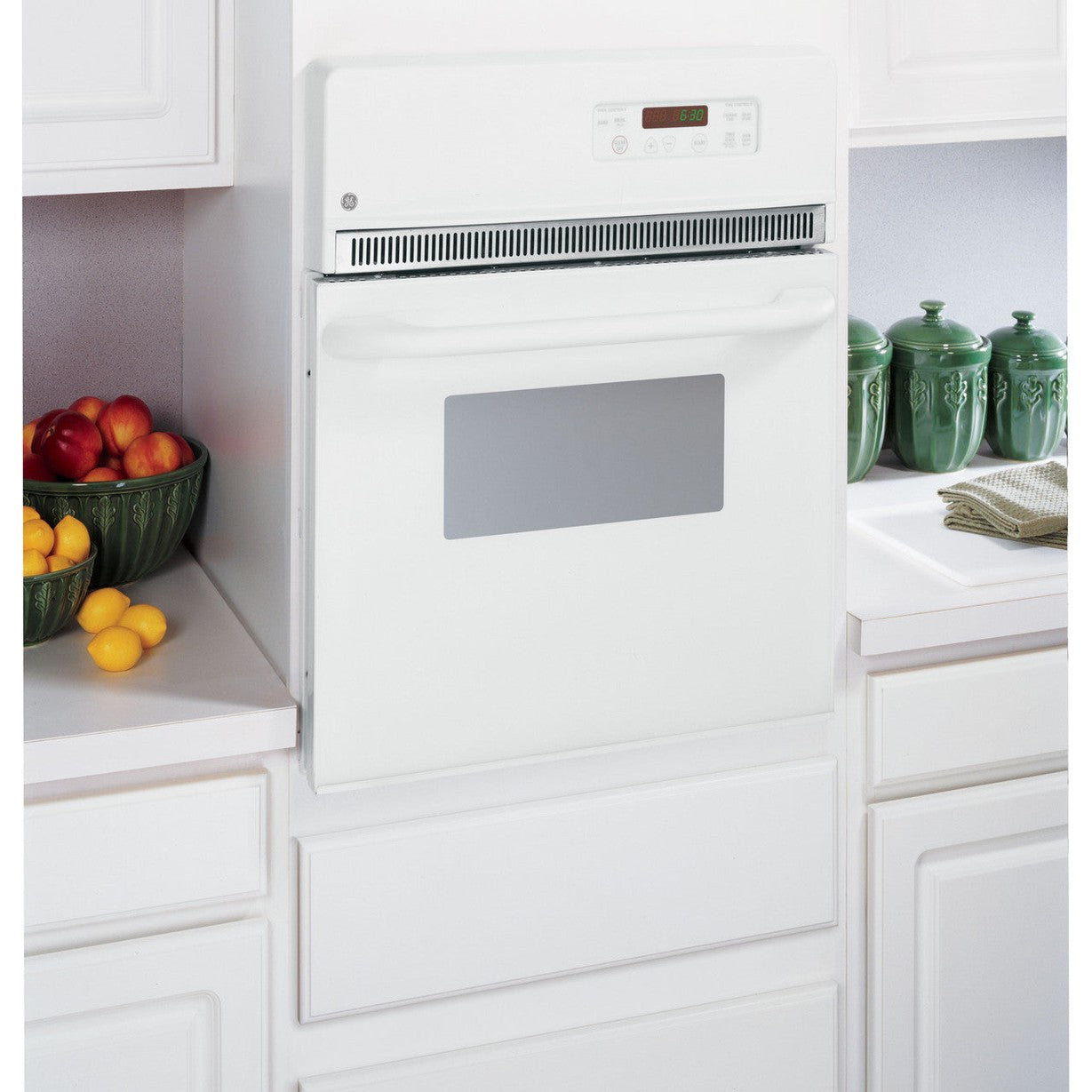 GE JRP20WJWW 24" Electric Single Self-Cleaning Wall Oven – White