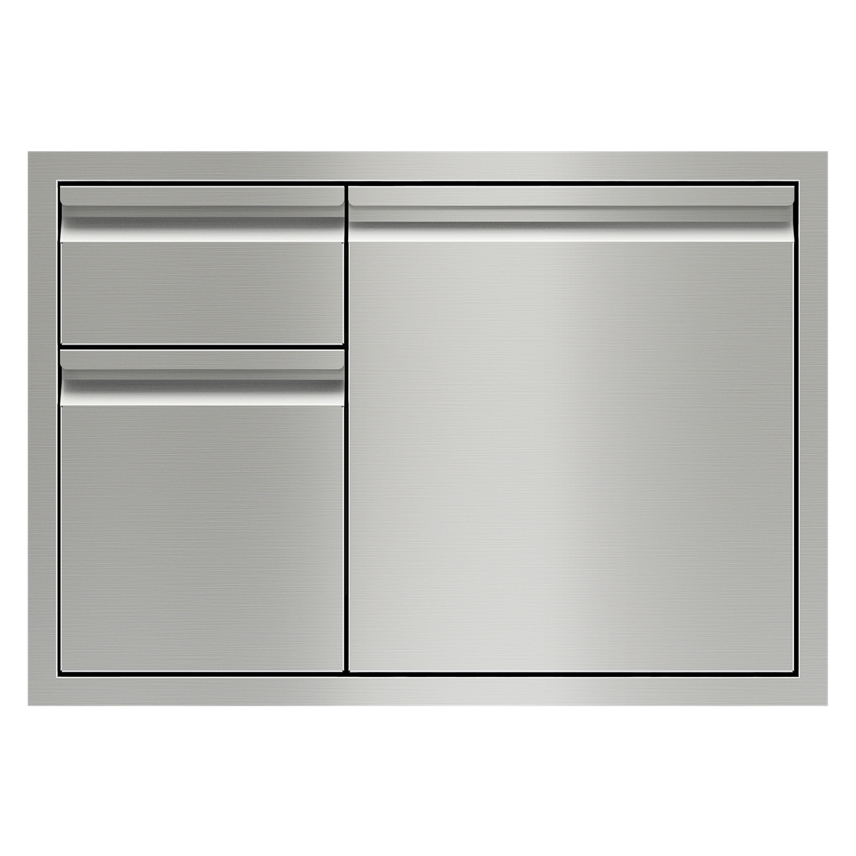 Wolf 827607 30" Outdoor Combination Double Drawers & Door Storage – Stainless Steel