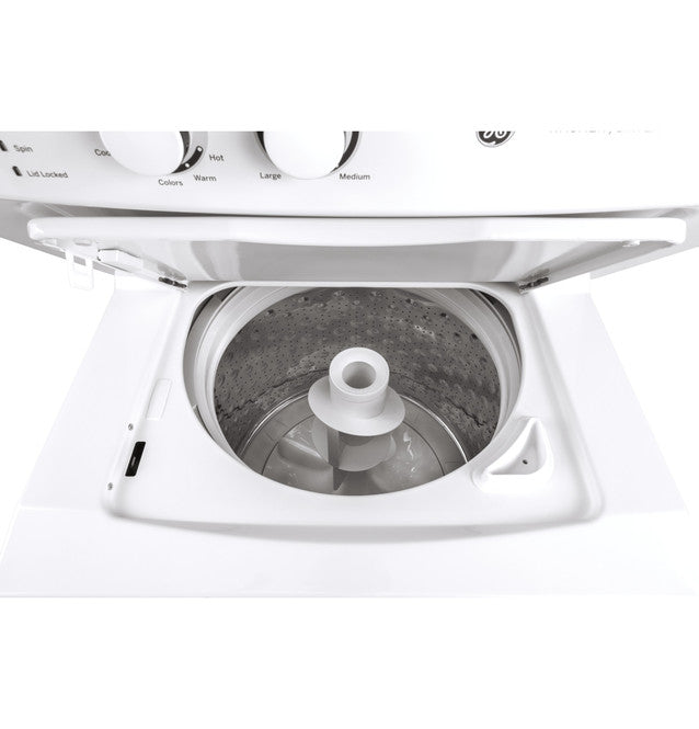 GE® Unitized Spacemaker® 27" Electric laundry center – White