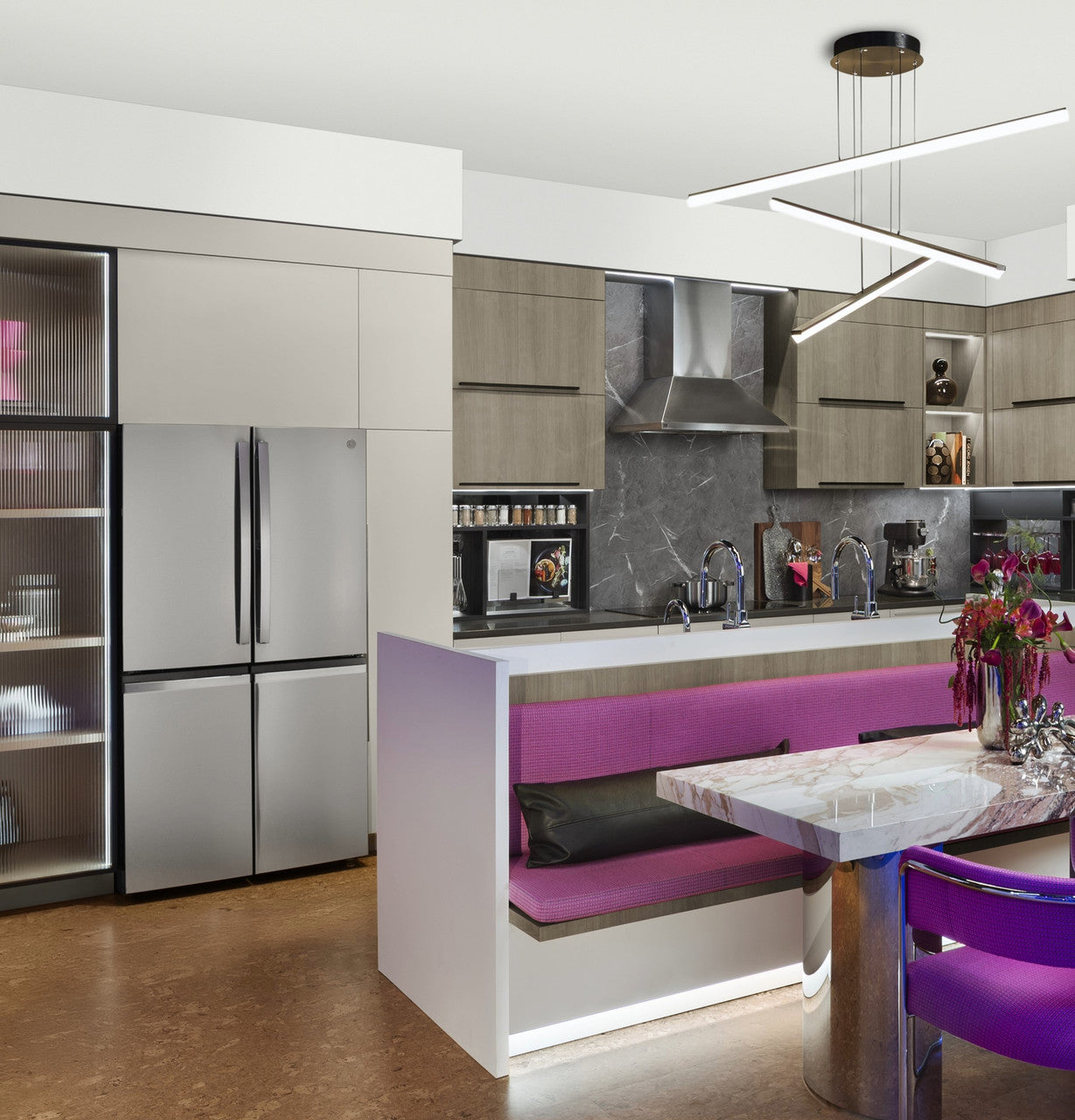 GE Profile PHD23BYWFS 36" 23.1 Cu. Ft. Counter-Depth Quad Door Refrigerator