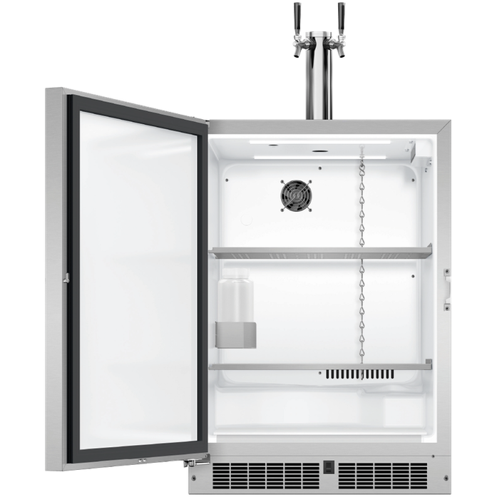 DCS RF24BTL2 24" Dual Tap Outdoor Beer Dispenser β Stainless Steel