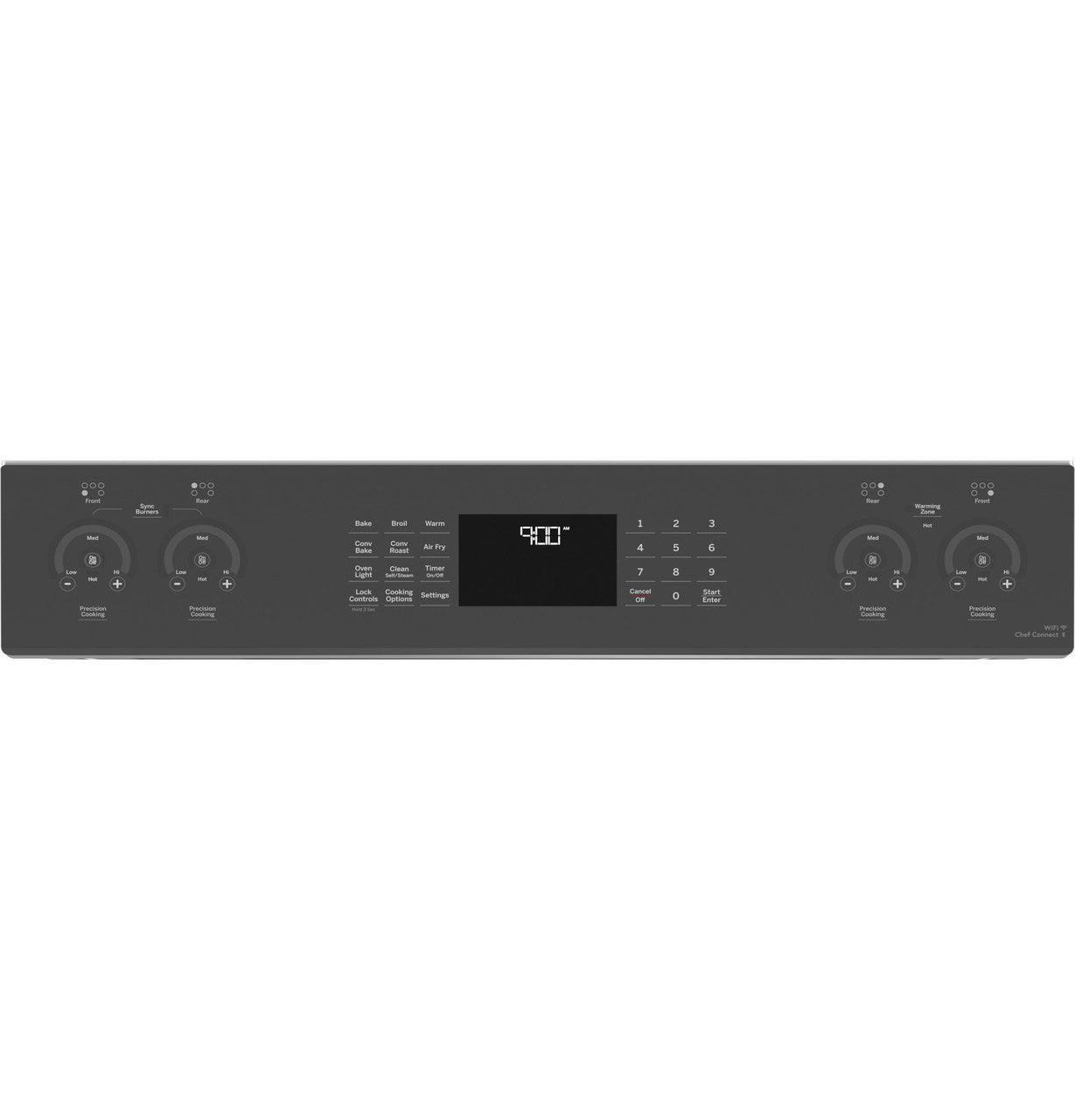 GE Profile™ 30" Smart Slide-In Fingerprint Resistant Front-Control Induction and Convection Range with No Preheat Air Fry