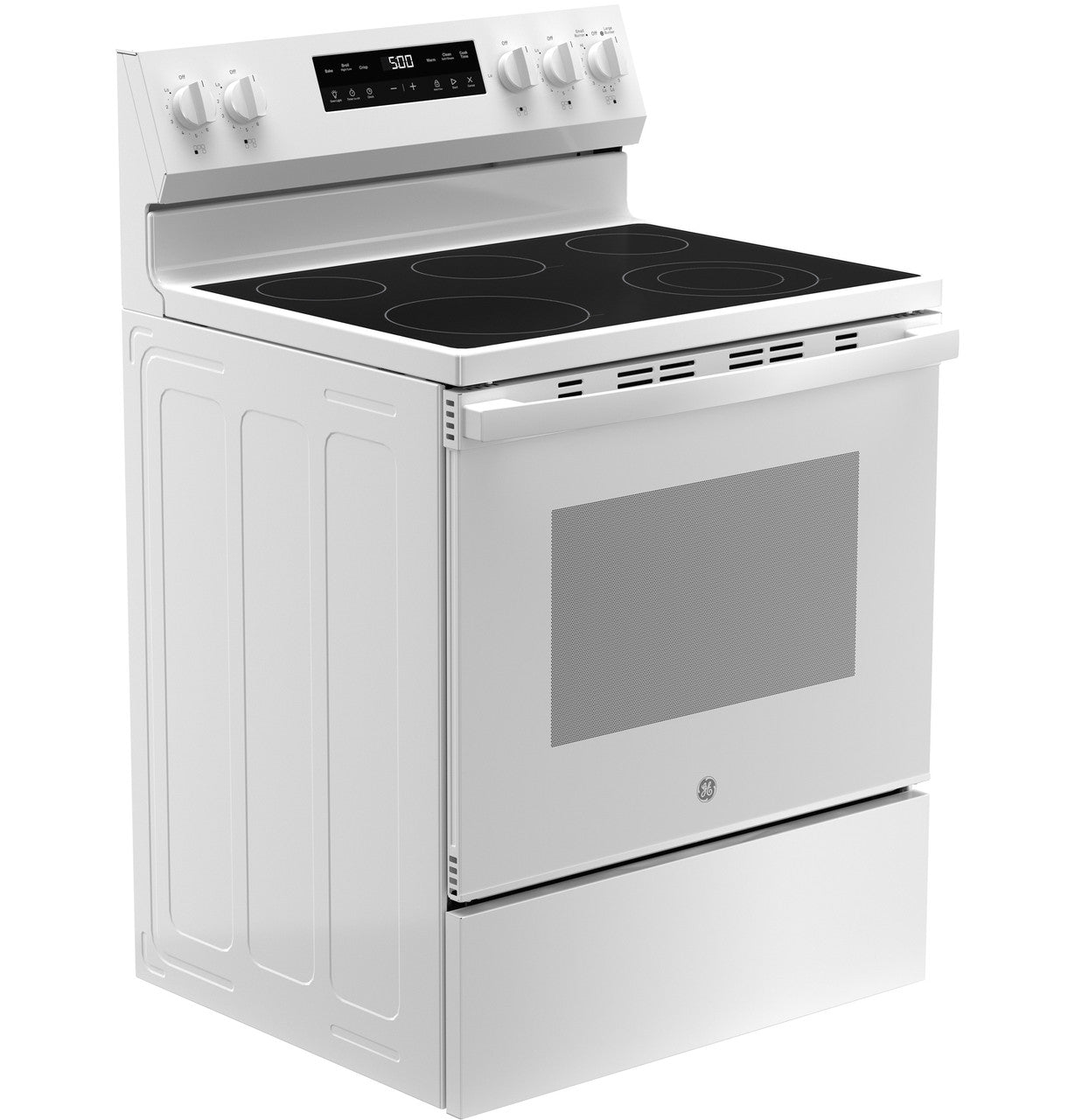 GE GRF500PVWW 30" Free-Standing Electric Range with Crisp Mode - White