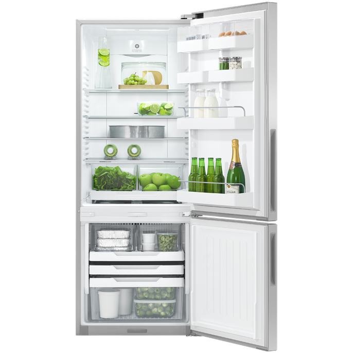 Fisher & Paykel RF135BRPX6 N 25″ 13.5 cu. ft. Counter-Depth Bottom-Freezer Refrigerator with no dispenser