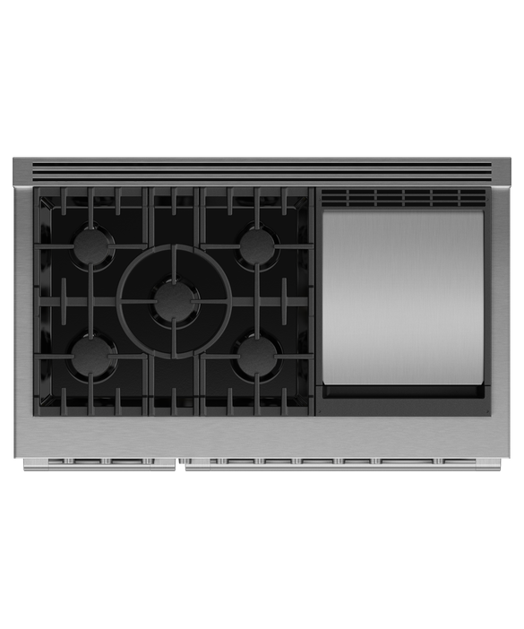 Fisher & Paykel RGV3-485GD-N 48" Professional Gas Range with Griddle – Stainless Steel