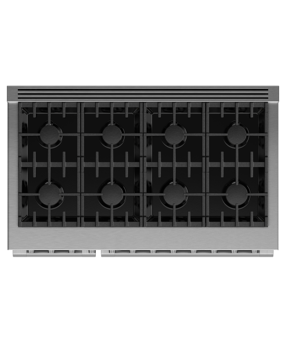 Fisher & Paykel RGV3-488N 48" Professional Gas Range, 8 Burners, Double Oven, Natural Gas – Stainless Steel