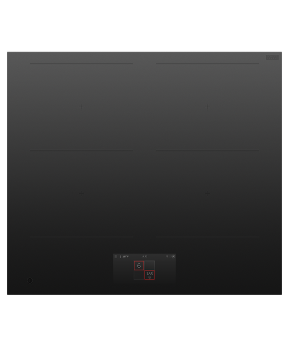 Fisher & Paykel CI244DTTB1 24" Induction Cooktop with 4 Zones & SmartZone - Black Glass