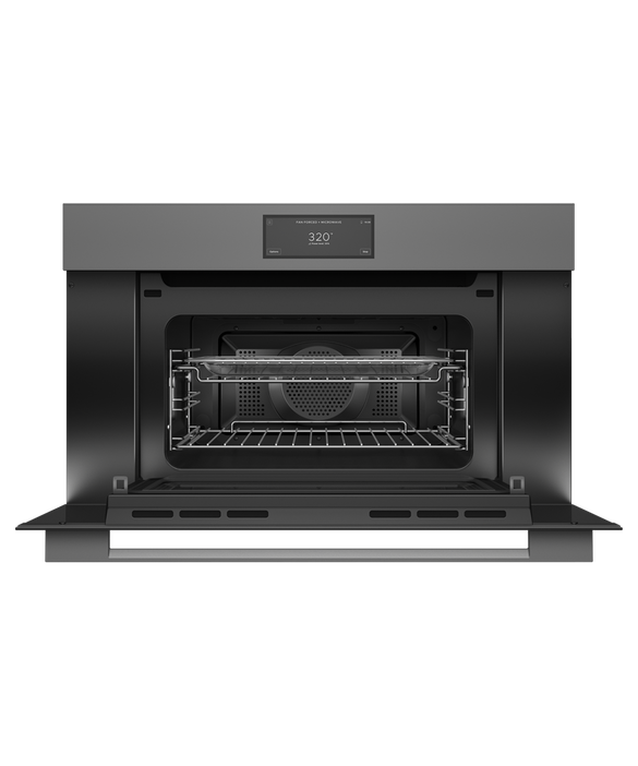 Fisher & Paykel OM30NMUG3 30" Compact Convection Speed Oven - Grey Glass