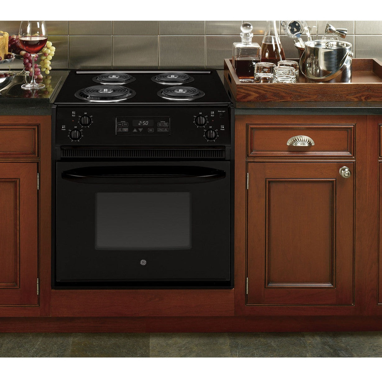 GE JM250DTBB 27" Drop-In Electric Range 3.0 Cu. Ft. – Black