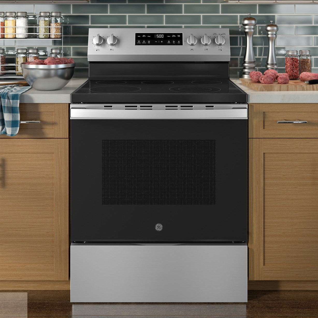GE ENERGY STAR® GRF500PVSS 30" Electric Freestanding Range