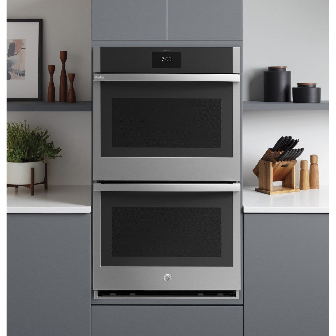 GE Profile PTD9000SNSS 30" Smart Built-In Convection Double Wall Oven with In-Oven Camera