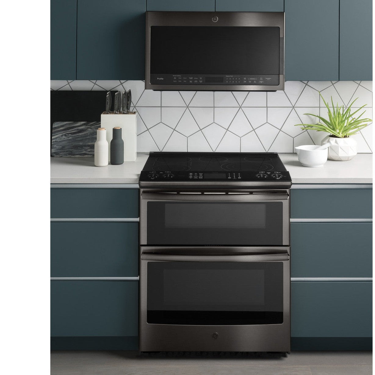 GE Profile PVM9005BLTS 2.1 Cu. Ft. Over-the-Range Sensor Microwave Oven – Black Stainless Steel
