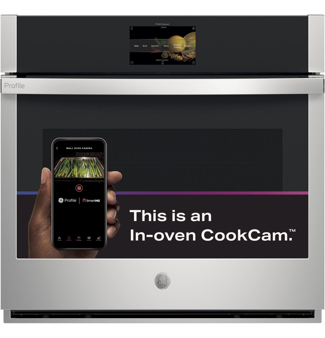 GE Profile PTS9000SNSS 30" 5.0 Cu. Ft. Smart Built-In Convection Single Wall Oven with In-Oven Camera
