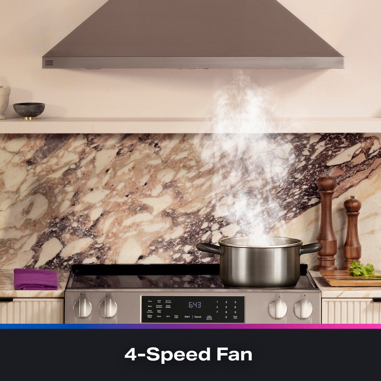 GE Profile PVW1030SWSS 30" Wall-Mount Vent Hood with Clean Air Sensors – Stainless Steel