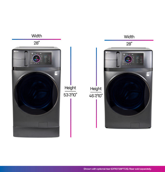 GE Profile™ 4.8 Cu. Ft. UltraFast Combo Washer & Dryer – Carbon Graphite