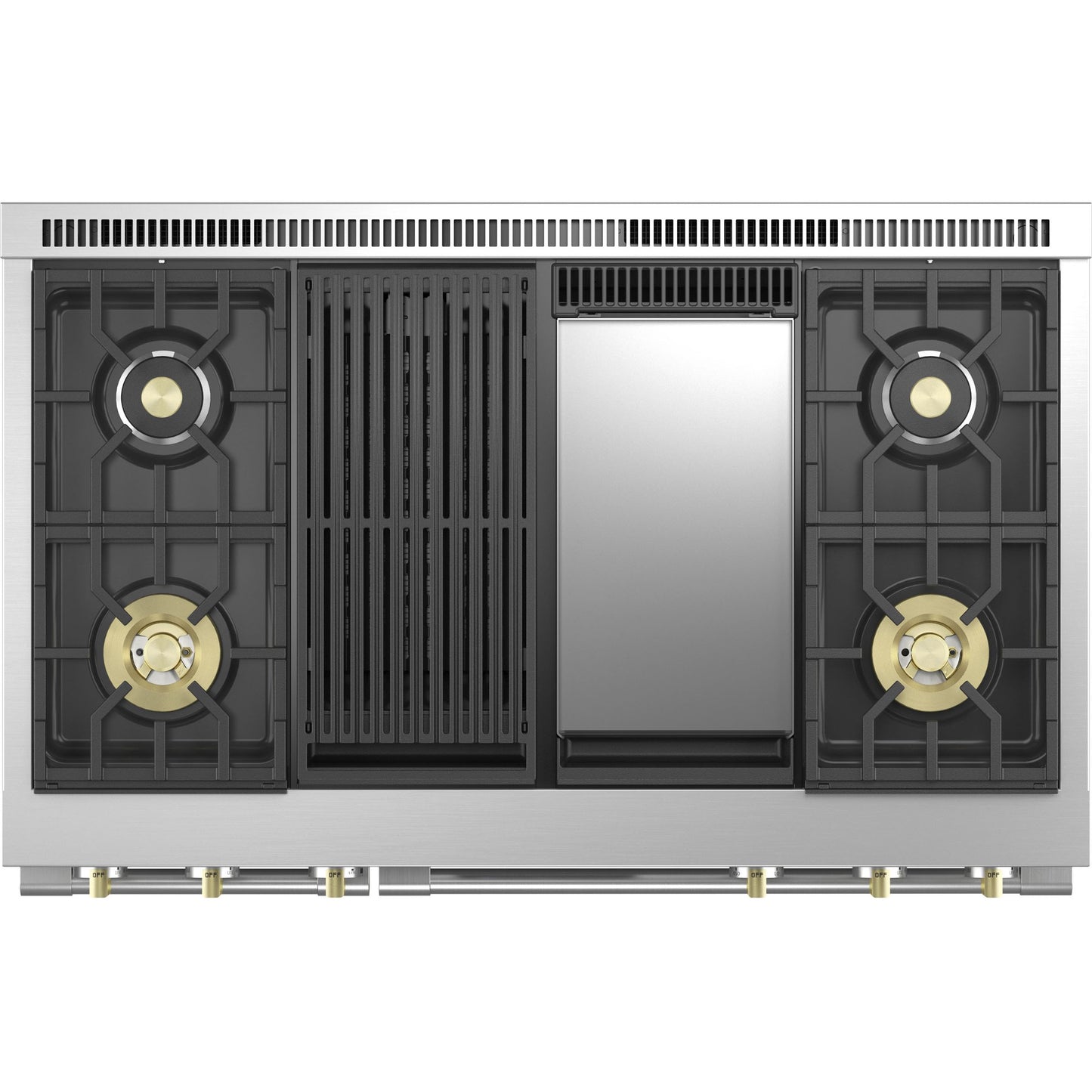 Monogram ZDP484NGTSS 48" Dual Fuel Professional Range with 4 Burners, Grill, and Griddle