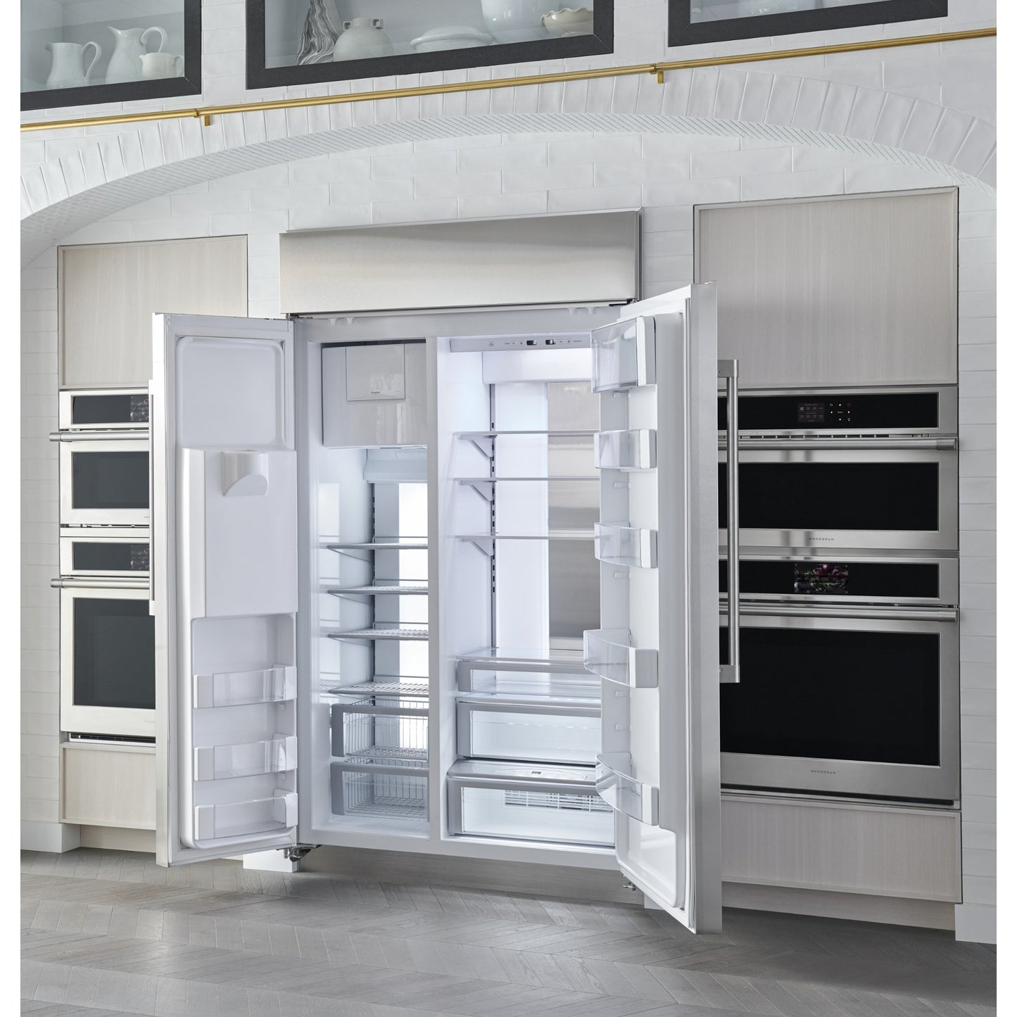 Monogram 48" Built-In Side-by-Side Refrigerator with Dispenser