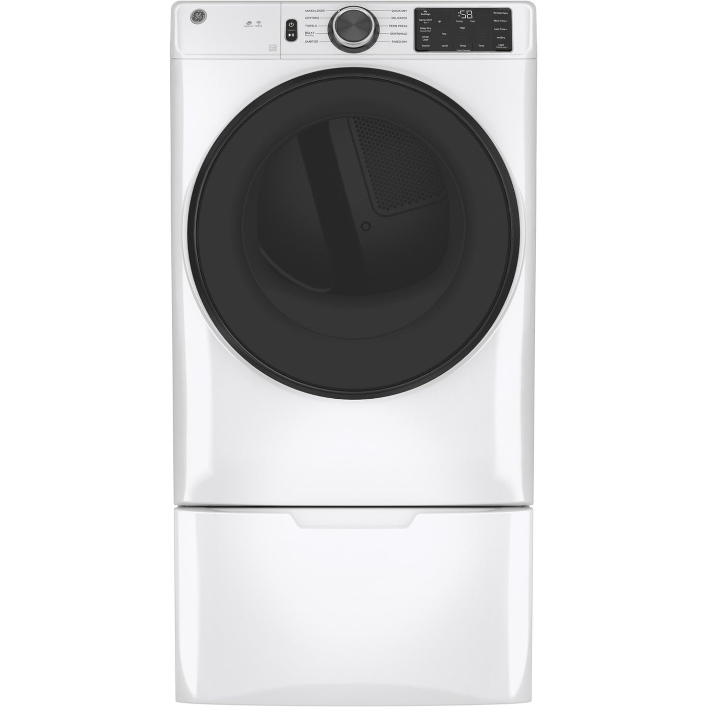 GE® ENERGY STAR® 7.8 cu. ft. Capacity Smart Front Load Electric Dryer with Sanitize Cycle