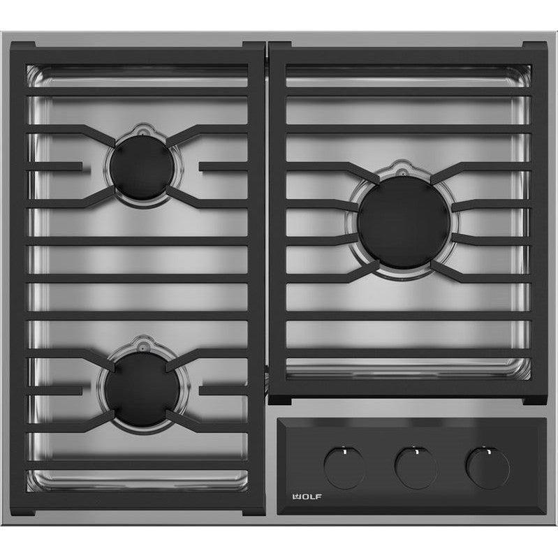 Wolf CG243TF/S 24″ Transitional Framed Gas Cooktop