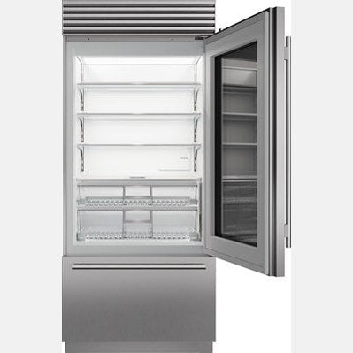 Sub Zero CL3650UG/S Classic 36” Over-and-Under Refrigerator/Freezer – Stainless Steel with Glass Door