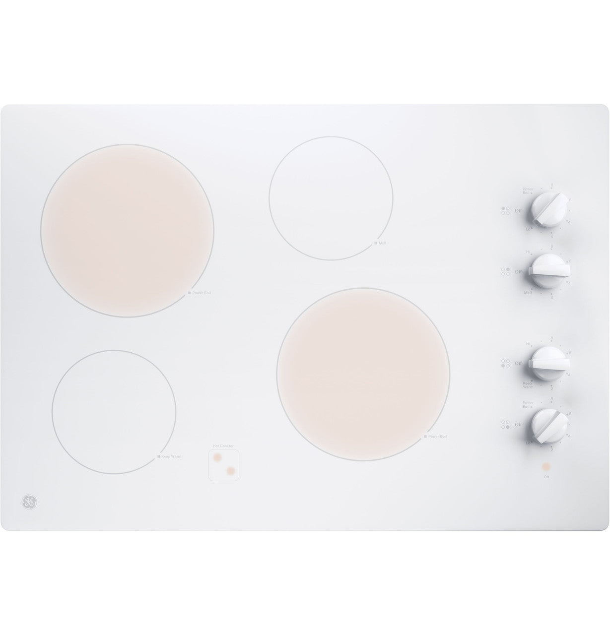 GE JP3030TWWW 30" Built-In Electric Cooktop – White