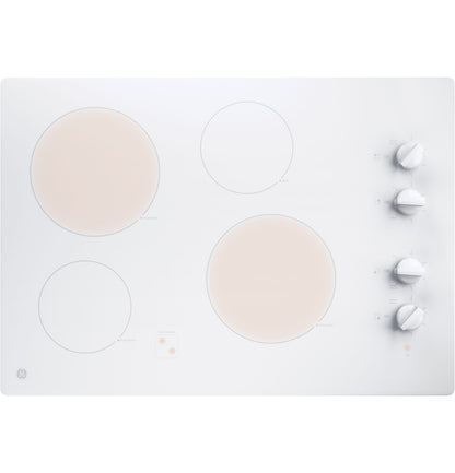 GE JP3030TWWW 30" Built-In Electric Cooktop – White