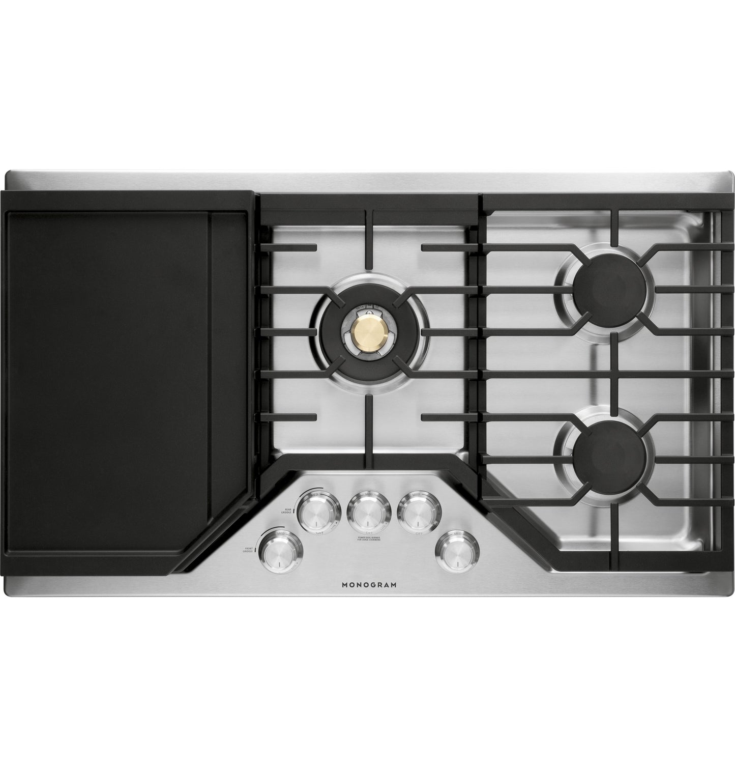 Monogram ZGU36RSLSS 36" Gas Cooktop with 5 Burners & Tri-Ring Burner - Stainless Steel