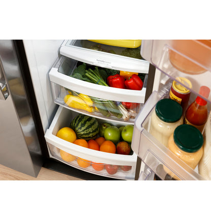 GE GSS23GGPWW 33" Side-by-Side Refrigerator with External Dispenser - White