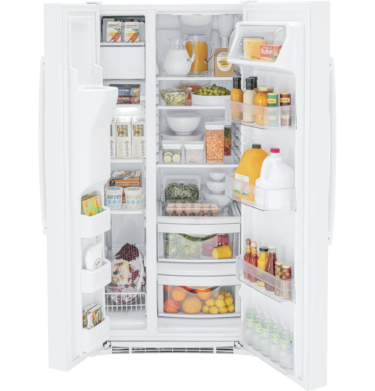 GE GSS23GGPWW 33" Side-by-Side Refrigerator with External Dispenser - White