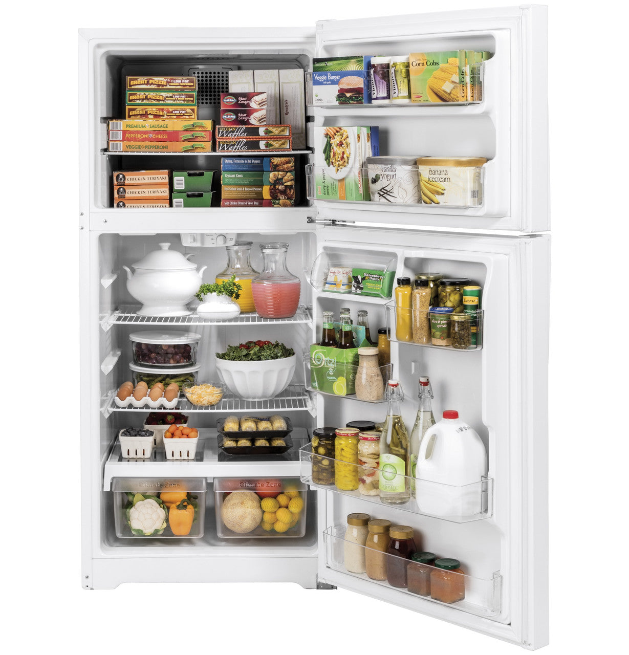 GE® ENERGY STAR® GTE19DTNRWW 30" Top-Freezer Refrigerator with 19.1 cu. ft. capacity - White