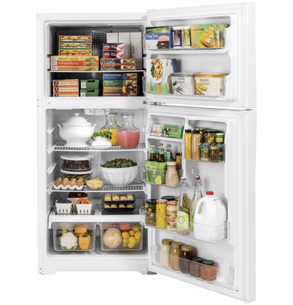 GE® ENERGY STAR® GTE19DTNRWW 30" Top-Freezer Refrigerator with 19.1 cu. ft. capacity - White