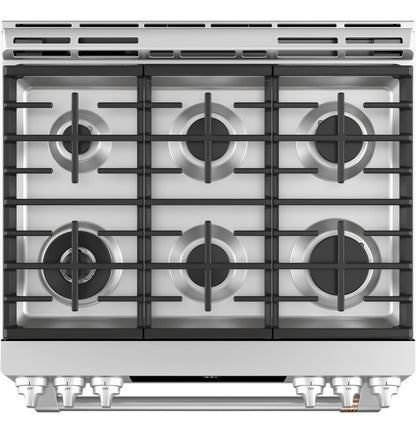 Cafe CGS700P2MS1 30" Smart Slide-In Gas Range with Convection Oven