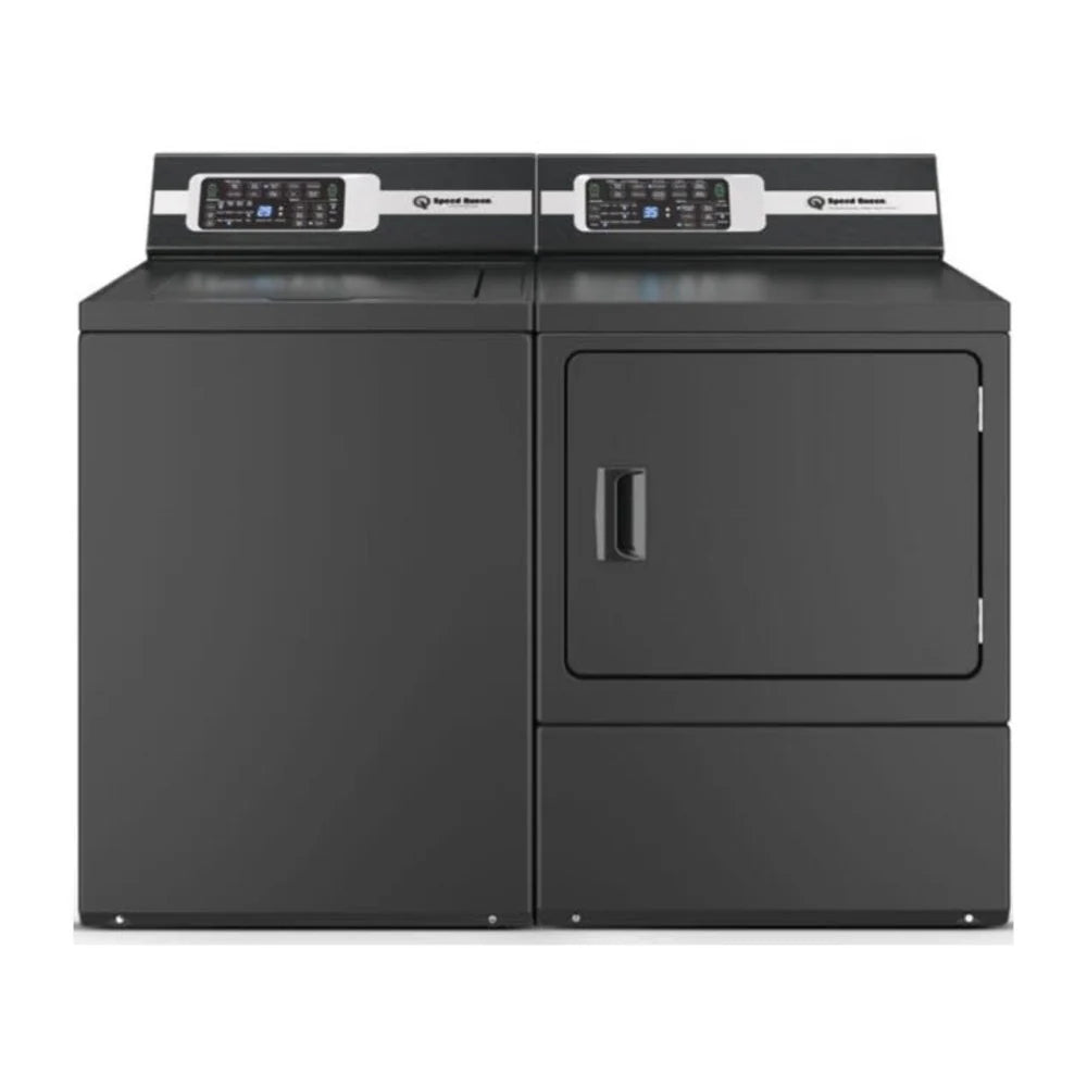 Speed Queen TR7006BN & DR7004BE Matte Black Laundry Pair