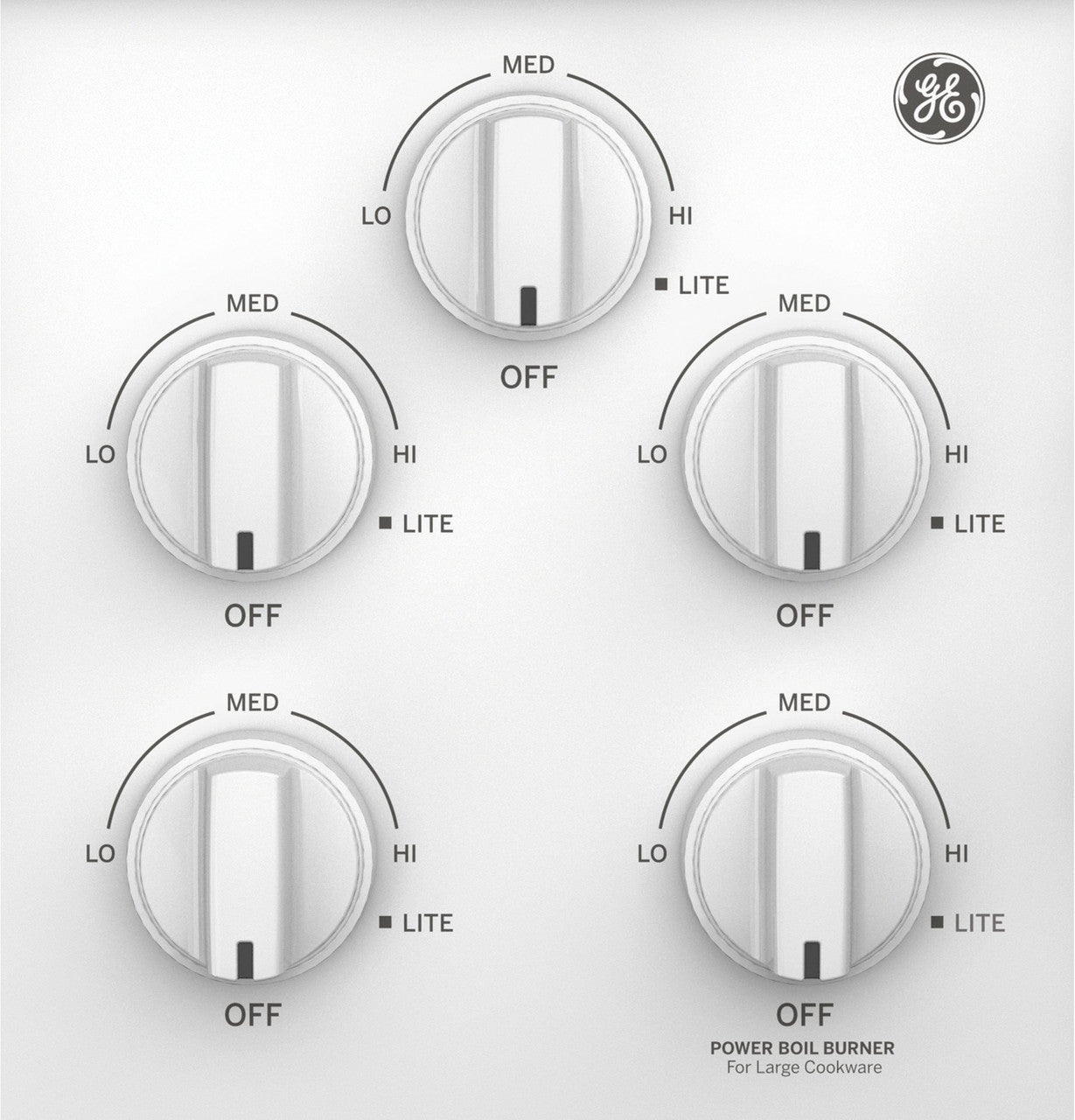 GE JGP3036DLWW 36" Built-In Gas Cooktop – White