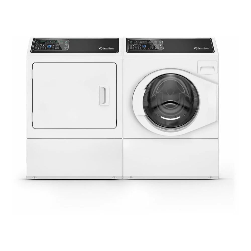 Speed Queen FF7011WN & DF7004WE White Front-Load Laundry Pair