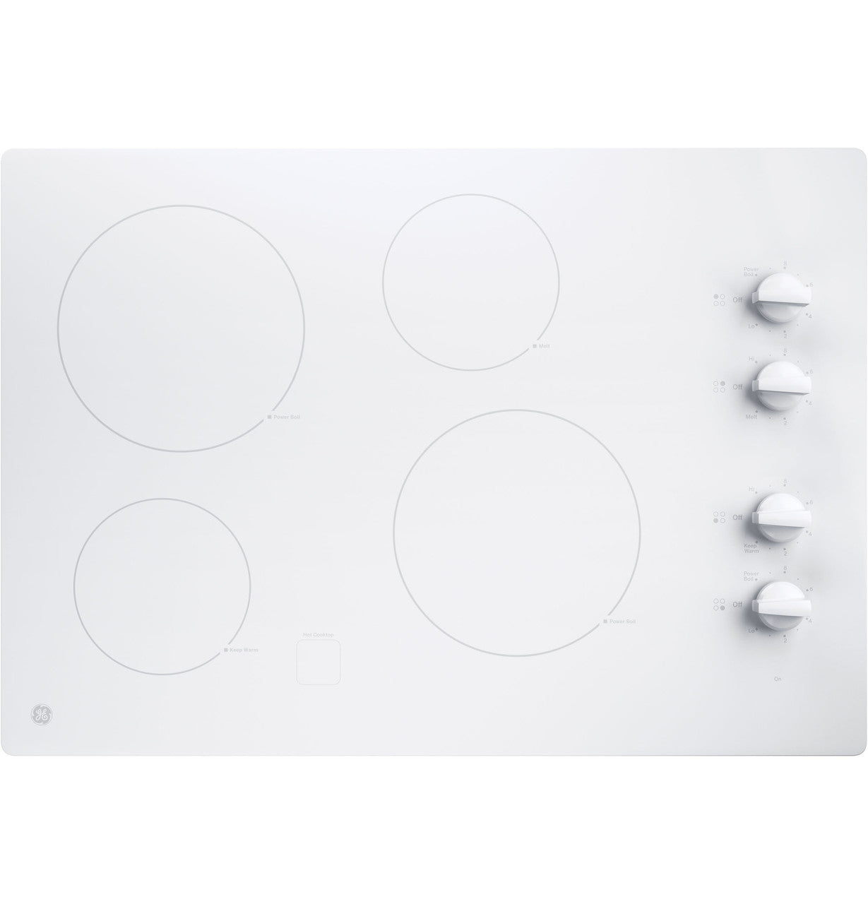 GE JP3030TWWW 30" Built-In Electric Cooktop – White
