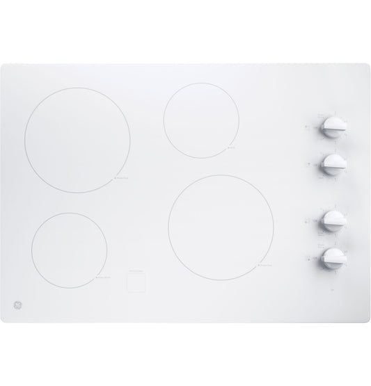 GE JP3030TWWW 30" Built-In Electric Cooktop – White