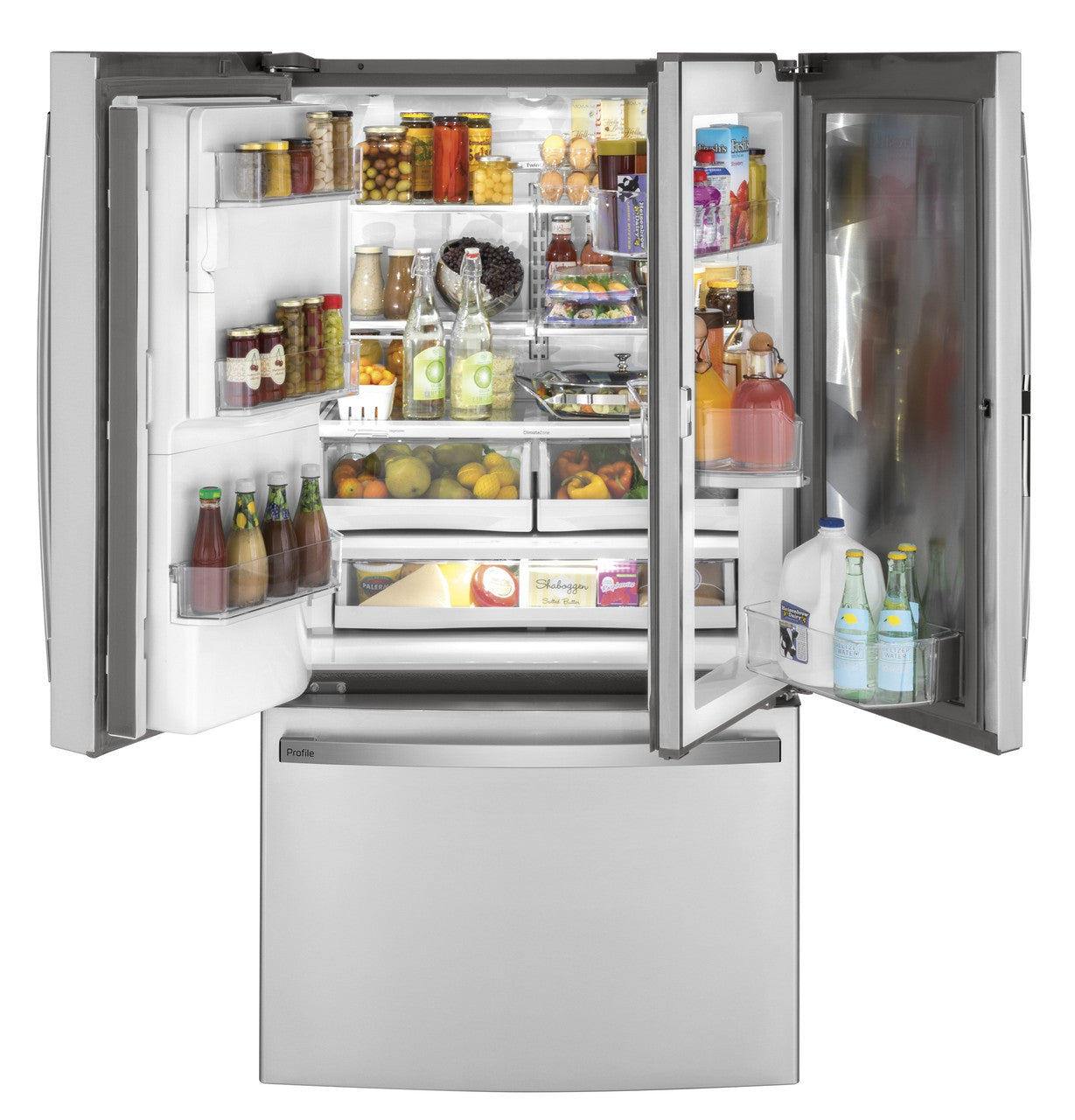 GE Profile PYD22KYNFS 36" 22.1 Cu. Ft. Counter-Depth French Door Refrigerator with Door-in-Door