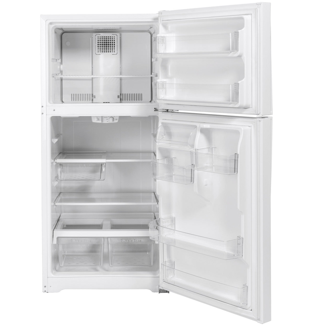 GE GTE19JTNRWW 30" ENERGY STAR® Top-Freezer Refrigerator – 19.2 Cu. Ft. – White