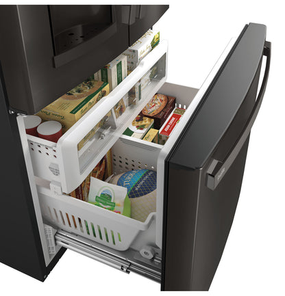 GE Profile PYE22KBLTS 36" Counter-Depth French Door Refrigerator with Hands-Free AutoFill – Black Stainless, ENERGY STAR®