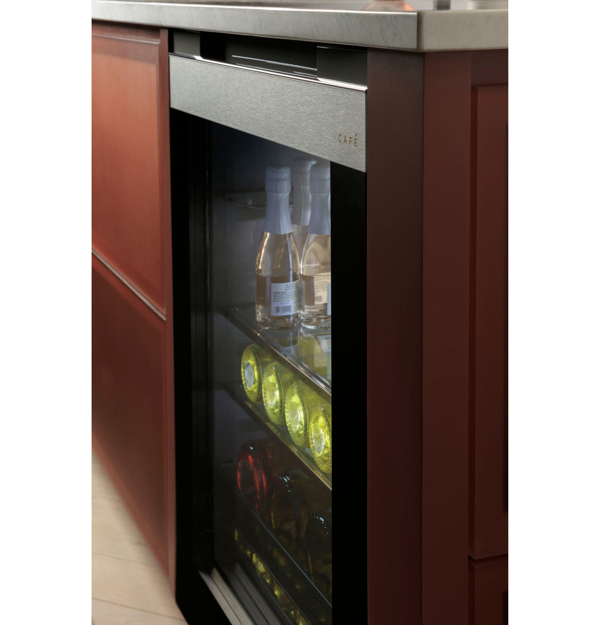 Café CCR06BM2PS5 24″ Built-In Smart Beverage Center in Platinum Glass