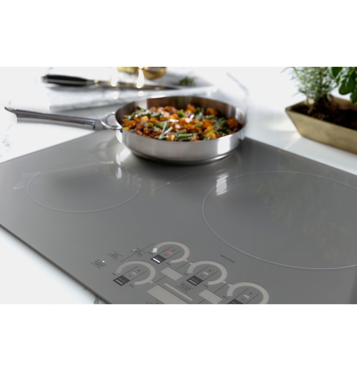 Monogram ZHU30RSTSS 30" Induction Cooktop with Precision Temperature Control - Silver